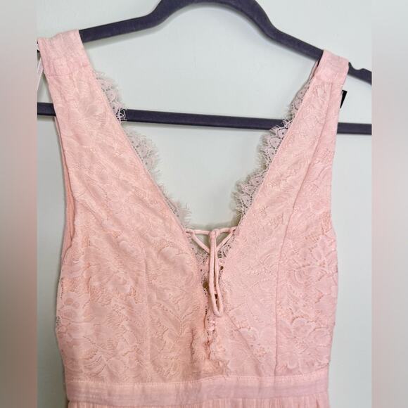 Forever 21 Blush Lace Maxi Small Dress - Picture 9 of 13